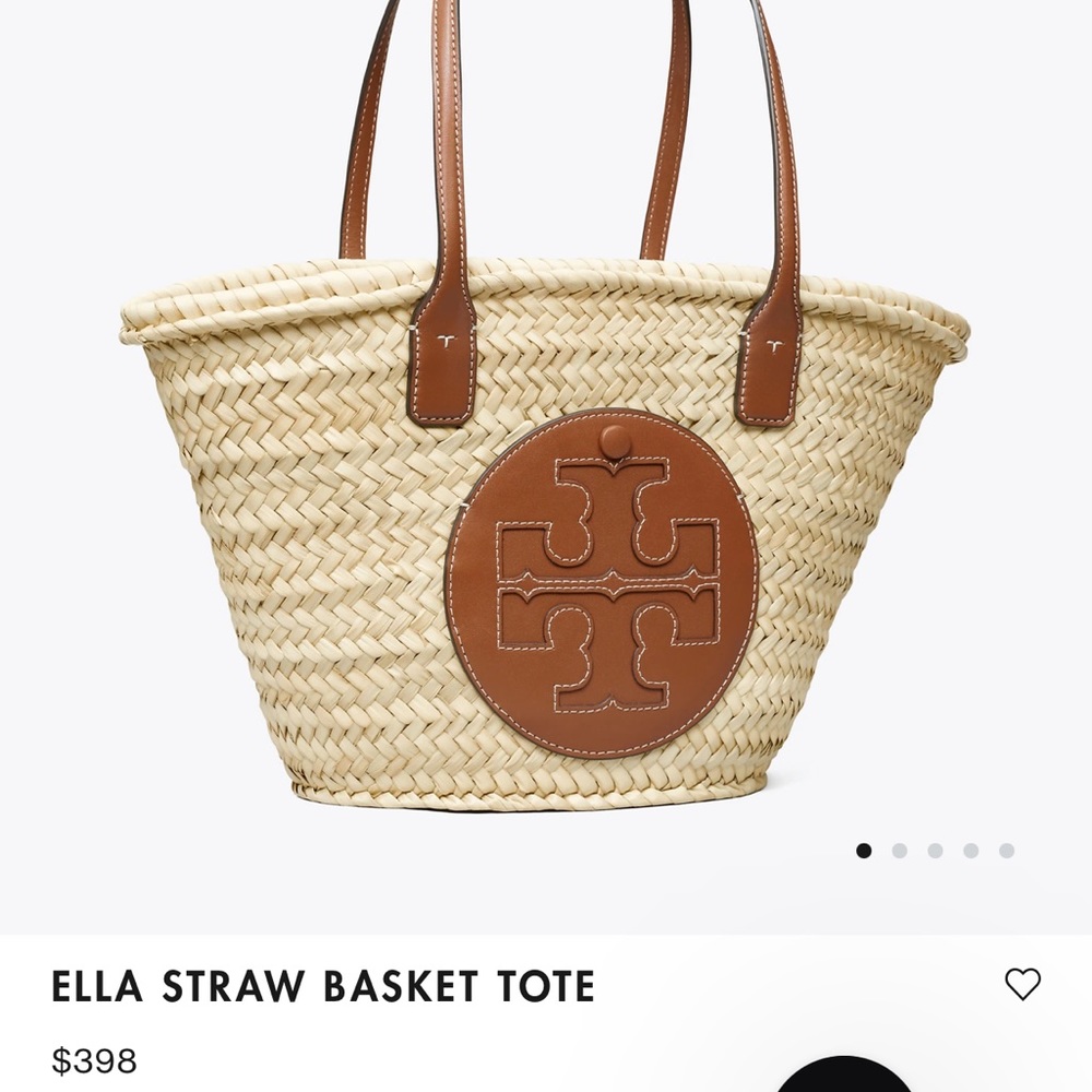 Tory Burch Ella Straw Basket Tote
